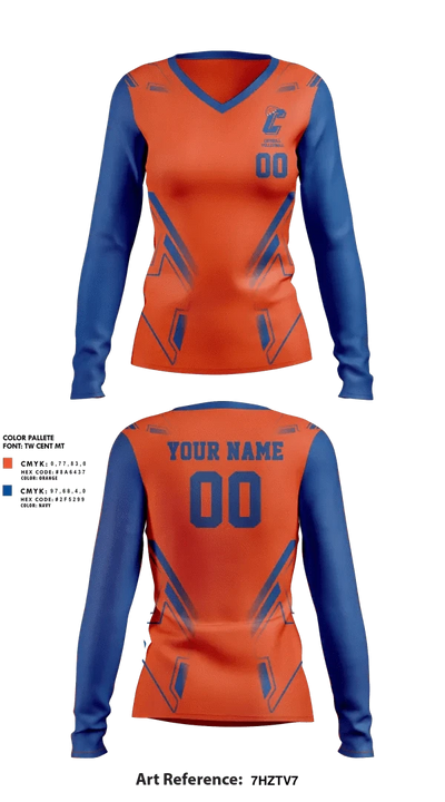 Catskill Volleyball 51447521 Women's Long Sleeve V-neck Shirt - 4