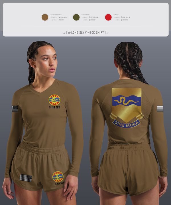 Womens Long Sleeve Vneck Shirt, 3-116 CAV, , Teamtime, Team time, sublimation, custom sports apparel, team uniforms, spirit wear, spiritwear, sports uniforms, custom shirts, team store, custom team store, fundraiser sports, apparel fundraiser