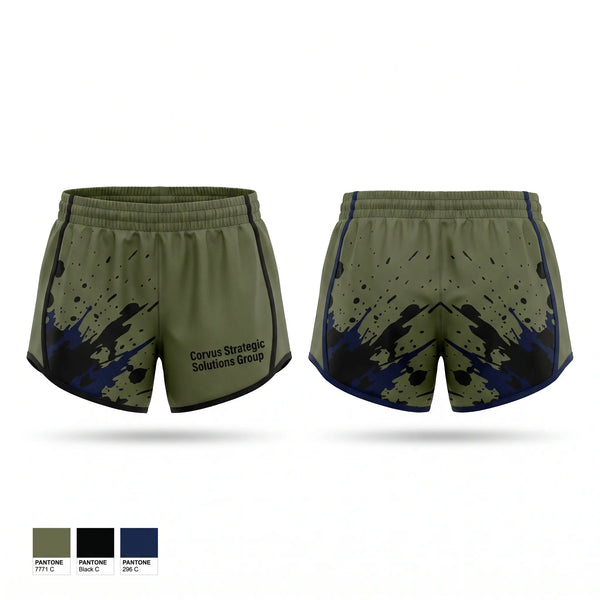 Womens Shorts, Corvus Strategic Solutions Group, , Teamtime, Team time, sublimation, custom sports apparel, team uniforms, spirit wear, spiritwear, sports uniforms, custom shirts, team store, custom team store, fundraiser sports, apparel fundraiser