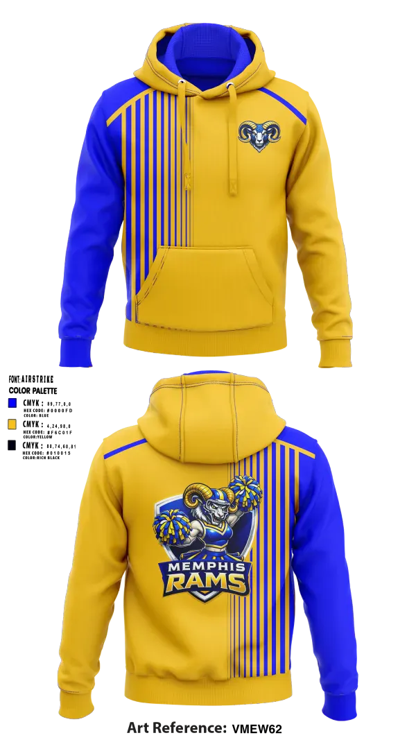Hoodie, Memphis Rams, , Teamtime, Team time, sublimation, custom sports apparel, team uniforms, spirit wear, spiritwear, sports uniforms, custom shirts, team store, custom team store, fundraiser sports, apparel fundraiser