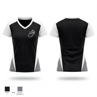 Womens Short Sleeve Vneck Shirt, Zano Salons, , Teamtime, Team time, sublimation, custom sports apparel, team uniforms, spirit wear, spiritwear, sports uniforms, custom shirts, team store, custom team store, fundraiser sports, apparel fundraiser