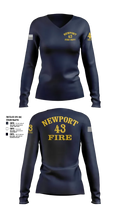 Newport Fire Department 13919052 Women's Long Sleeve V-neck Shirt - 1
