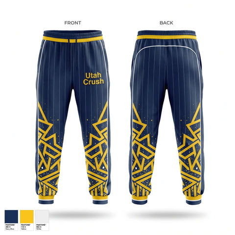 Sweatpants, Utah Crush, Baseball, Teamtime, Team time, sublimation, custom sports apparel, team uniforms, spirit wear, spiritwear, sports uniforms, custom shirts, team store, custom team store, fundraiser sports, apparel fundraiser