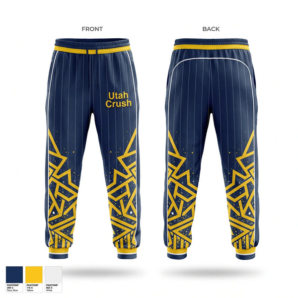 Sweatpants, Utah Crush, Baseball, Teamtime, Team time, sublimation, custom sports apparel, team uniforms, spirit wear, spiritwear, sports uniforms, custom shirts, team store, custom team store, fundraiser sports, apparel fundraiser