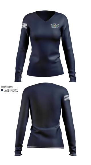 Womens Long Sleeve Vneck Shirt, Townsend Fire, , Teamtime, Team time, sublimation, custom sports apparel, team uniforms, spirit wear, spiritwear, sports uniforms, custom shirts, team store, custom team store, fundraiser sports, apparel fundraiser