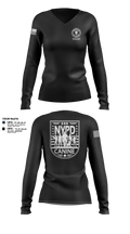 NYPD ESU K9 Women's Long Sleeve V-neck Shirt - 22