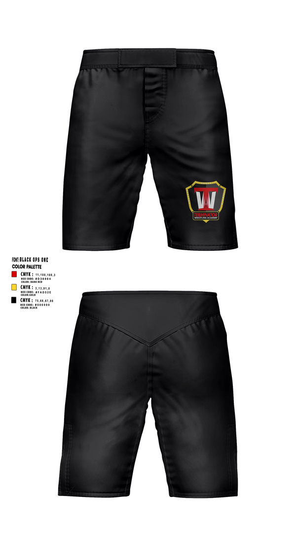 Fight Shorts, Terminator Wrestling Academy, Wrestling, Teamtime, Team time, sublimation, custom sports apparel, team uniforms, spirit wear, spiritwear, sports uniforms, custom shirts, team store, custom team store, fundraiser sports, apparel fundraiser