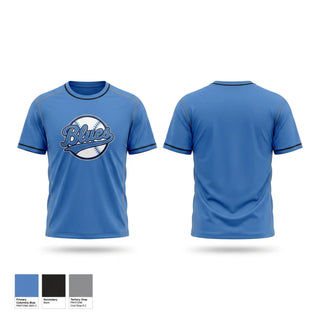 Short Sleeve Performance Shirt, Blues, Baseball, Teamtime, Team time, sublimation, custom sports apparel, team uniforms, spirit wear, spiritwear, sports uniforms, custom shirts, team store, custom team store, fundraiser sports, apparel fundraiser