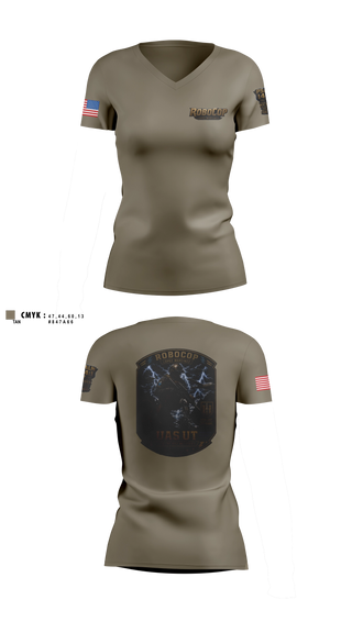 Womens Short Sleeve Vneck Shirt, Robocop UAS UT, Baseball, Teamtime, Team time, sublimation, custom sports apparel, team uniforms, spirit wear, spiritwear, sports uniforms, custom shirts, team store, custom team store, fundraiser sports, apparel fundraiser