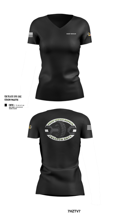 1-320TH FA 20392282 Women's Short Sleeve V-neck Shirt - 120