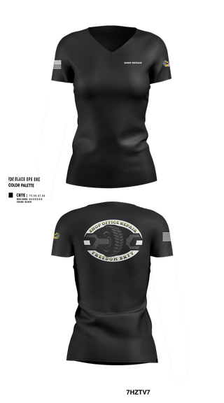 Womens Short Sleeve Vneck Shirt, 1-320TH FA, Army, Teamtime, Team time, sublimation, custom sports apparel, team uniforms, spirit wear, spiritwear, sports uniforms, custom shirts, team store, custom team store, fundraiser sports, apparel fundraiser