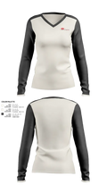 J &J GMI 6601306 Women's Long Sleeve V-neck Shirt - 10