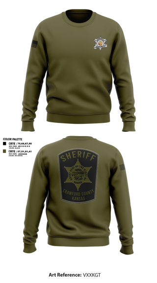 Crew Neck Sweatshirt, Crawford county investigations bureau, Police, Teamtime, Team time, sublimation, custom sports apparel, team uniforms, spirit wear, spiritwear, sports uniforms, custom shirts, team store, custom team store, fundraiser sports, apparel fundraiser