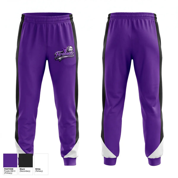 Sweatpants, Fireballs, Baseball, Teamtime, Team time, sublimation, custom sports apparel, team uniforms, spirit wear, spiritwear, sports uniforms, custom shirts, team store, custom team store, fundraiser sports, apparel fundraiser