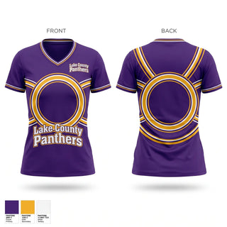 Womens Short Sleeve Vneck Shirt, Lake County Panthers, Women's Volleyball, Teamtime, Team time, sublimation, custom sports apparel, team uniforms, spirit wear, spiritwear, sports uniforms, custom shirts, team store, custom team store, fundraiser sports, apparel fundraiser