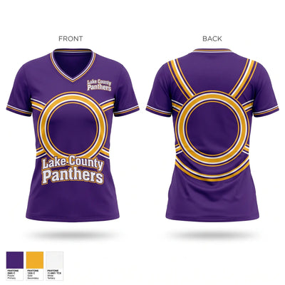 Lake County Panthers Women's Short Sleeve V-neck Shirt - 1