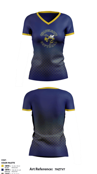 Womens Short Sleeve Vneck Shirt, Chapelgate Christian Academy Softball, Softball, Teamtime, Team time, sublimation, custom sports apparel, team uniforms, spirit wear, spiritwear, sports uniforms, custom shirts, team store, custom team store, fundraiser sports, apparel fundraiser