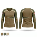tiger battalion 74579626 Women's Long Sleeve V-neck Shirt - 1