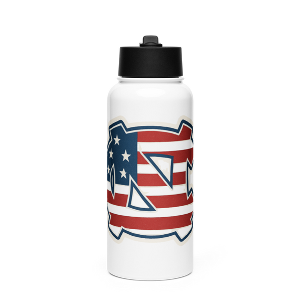 A-Gang 90344345 Stainless Steel Water Bottle with a Straw Lid