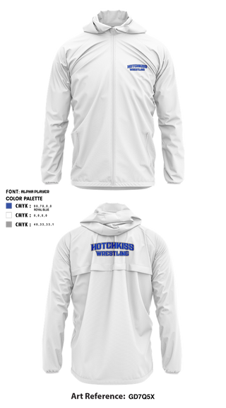 Windbreaker, The Hotchkiss School / Hotchkiss Wrestling / Bearcats, Wrestling, Teamtime, Team time, sublimation, custom sports apparel, team uniforms, spirit wear, spiritwear, sports uniforms, custom shirts, team store, custom team store, fundraiser sports, apparel fundraiser