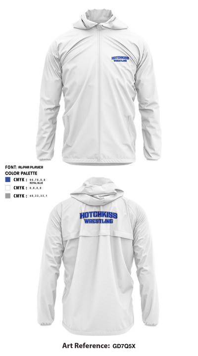 The Hotchkiss School / Hotchkiss Wrestling / Bearcats 19721687 Windbreaker - 3