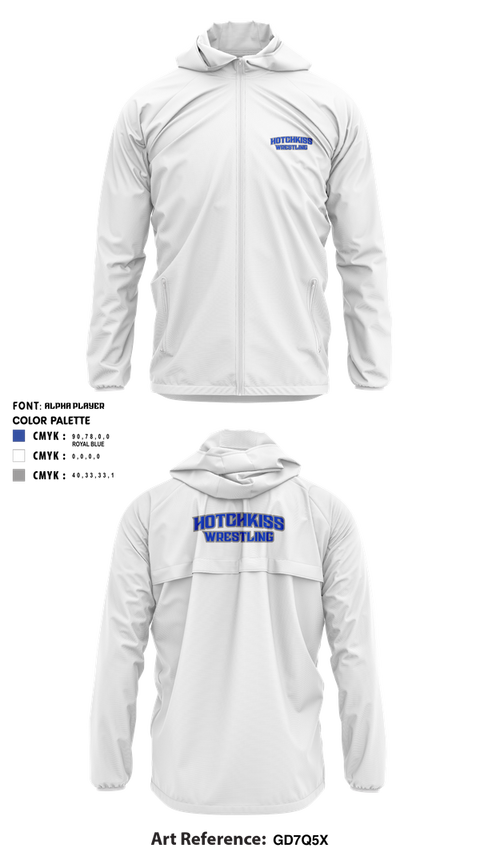 Windbreaker, The Hotchkiss School / Hotchkiss Wrestling / Bearcats, Wrestling, Teamtime, Team time, sublimation, custom sports apparel, team uniforms, spirit wear, spiritwear, sports uniforms, custom shirts, team store, custom team store, fundraiser sports, apparel fundraiser