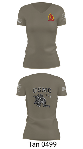Womens Short Sleeve Vneck Shirt, 1st Bn 2mar 2nd MarDiv, , Teamtime, Team time, sublimation, custom sports apparel, team uniforms, spirit wear, spiritwear, sports uniforms, custom shirts, team store, custom team store, fundraiser sports, apparel fundraiser