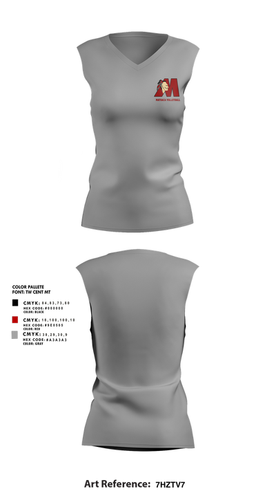 Matoaca High School Volleyball 72372145 Sleeveless Performance Shirt - 4