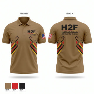 Short Sleeve Performance Polo, H2F, 2nd Mobile Brigade, 25th Infantry Division, Army, Teamtime, Team time, sublimation, custom sports apparel, team uniforms, spirit wear, spiritwear, sports uniforms, custom shirts, team store, custom team store, fundraiser sports, apparel fundraiser