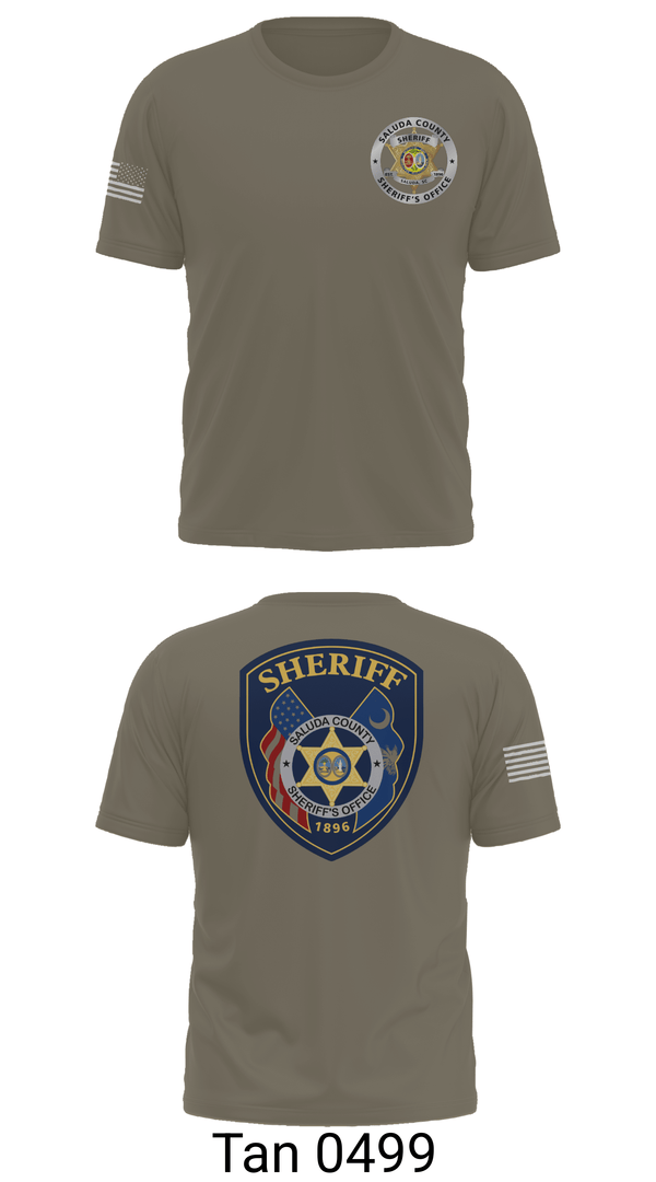 Old School Cotton Feel Shirt, Saluda County Sheriff's Office, Police, Teamtime, Team time, sublimation, custom sports apparel, team uniforms, spirit wear, spiritwear, sports uniforms, custom shirts, team store, custom team store, fundraiser sports, apparel fundraiser