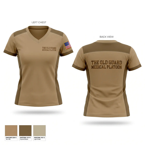 Womens Short Sleeve Vneck Shirt, The old guard medical platoon, Army, Teamtime, Team time, sublimation, custom sports apparel, team uniforms, spirit wear, spiritwear, sports uniforms, custom shirts, team store, custom team store, fundraiser sports, apparel fundraiser
