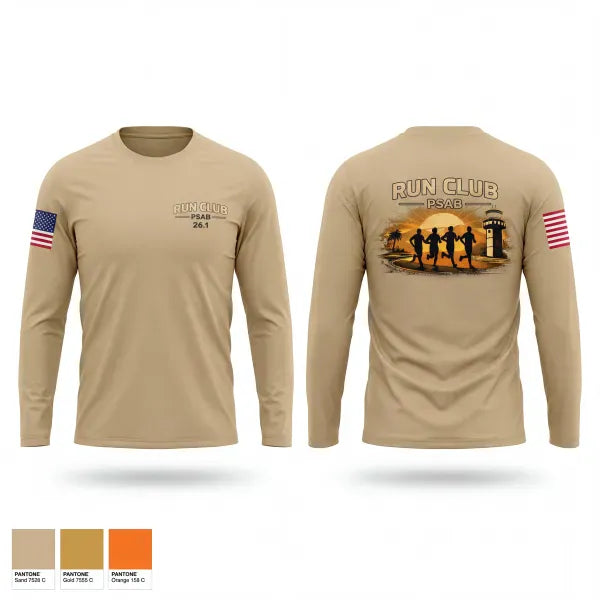 Long Sleeve Performance Shirt, RUN CLUB (PSAB), Air Force, Teamtime, Team time, sublimation, custom sports apparel, team uniforms, spirit wear, spiritwear, sports uniforms, custom shirts, team store, custom team store, fundraiser sports, apparel fundraiser