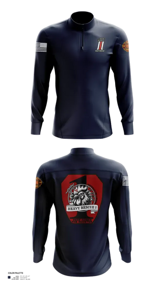 Quarter Zip Jacket, HFR Heavy Rescue, Fire Department, Teamtime, Team time, sublimation, custom sports apparel, team uniforms, spirit wear, spiritwear, sports uniforms, custom shirts, team store, custom team store, fundraiser sports, apparel fundraiser