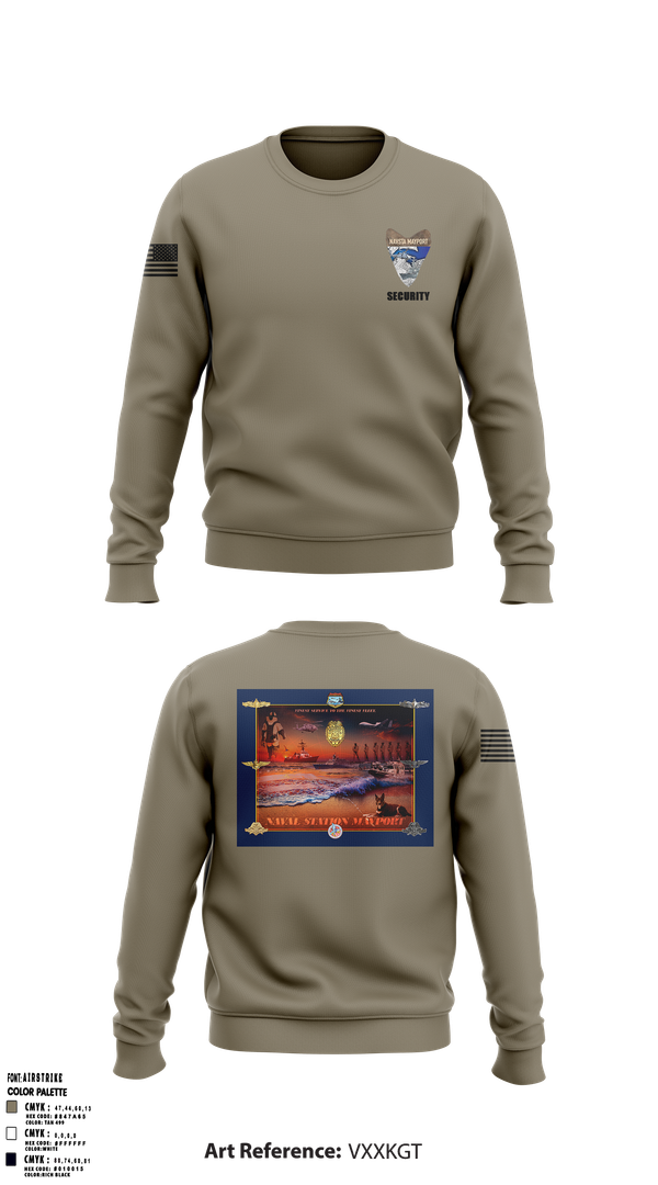 Crew Neck Sweatshirt, NAVSTA MAYPORT SECURITY, , Teamtime, Team time, sublimation, custom sports apparel, team uniforms, spirit wear, spiritwear, sports uniforms, custom shirts, team store, custom team store, fundraiser sports, apparel fundraiser