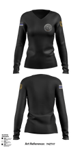 Robstown Police New OCU/CID 7409848 Women's Long Sleeve V-neck Shirt - 2