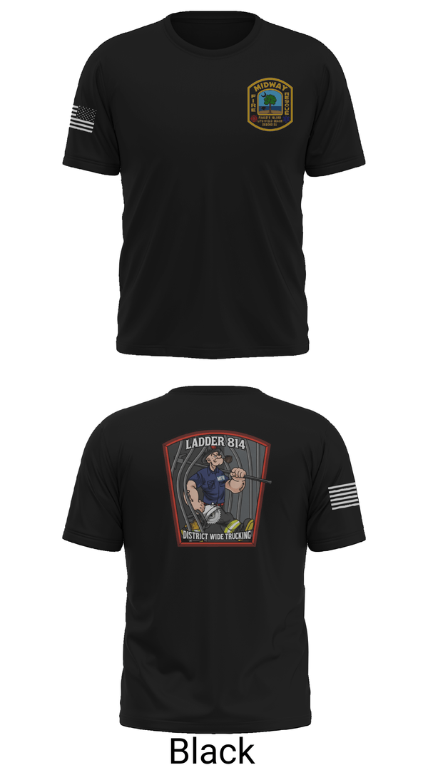 Old School Cotton Feel Shirt, 814 truck, Fire Department, Teamtime, Team time, sublimation, custom sports apparel, team uniforms, spirit wear, spiritwear, sports uniforms, custom shirts, team store, custom team store, fundraiser sports, apparel fundraiser
