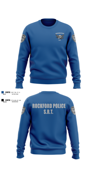 Crew Neck Sweatshirt, Rockford Police S.R.T., Police, Teamtime, Team time, sublimation, custom sports apparel, team uniforms, spirit wear, spiritwear, sports uniforms, custom shirts, team store, custom team store, fundraiser sports, apparel fundraiser