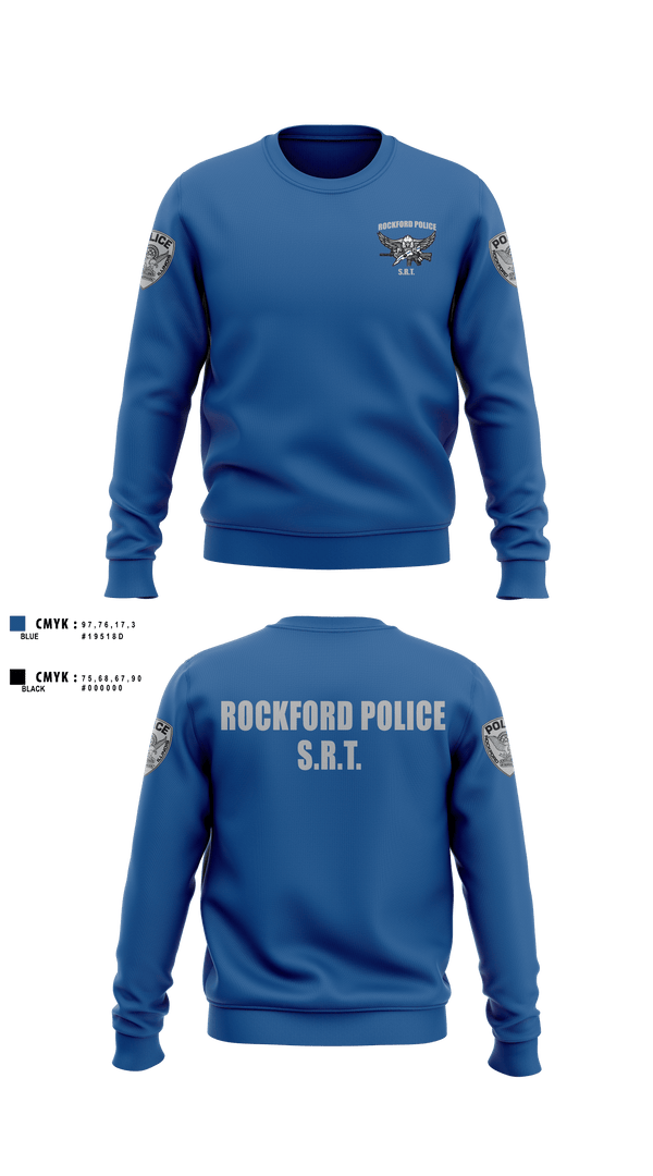 Crew Neck Sweatshirt, Rockford Police S.R.T., Police, Teamtime, Team time, sublimation, custom sports apparel, team uniforms, spirit wear, spiritwear, sports uniforms, custom shirts, team store, custom team store, fundraiser sports, apparel fundraiser