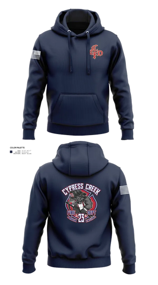Hoodie, Cy Creek Fire 23, Fire Department, Teamtime, Team time, sublimation, custom sports apparel, team uniforms, spirit wear, spiritwear, sports uniforms, custom shirts, team store, custom team store, fundraiser sports, apparel fundraiser