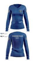 Rockford Police S.R.T. 53672195 Women's Long Sleeve V-neck Shirt - 7