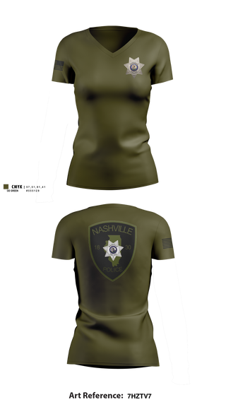 Womens Short Sleeve Vneck Shirt, Nashville Police Department, IL, Police, Teamtime, Team time, sublimation, custom sports apparel, team uniforms, spirit wear, spiritwear, sports uniforms, custom shirts, team store, custom team store, fundraiser sports, apparel fundraiser