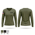 HAWK Air Defense Women's Long Sleeve V-neck Shirt - 1
