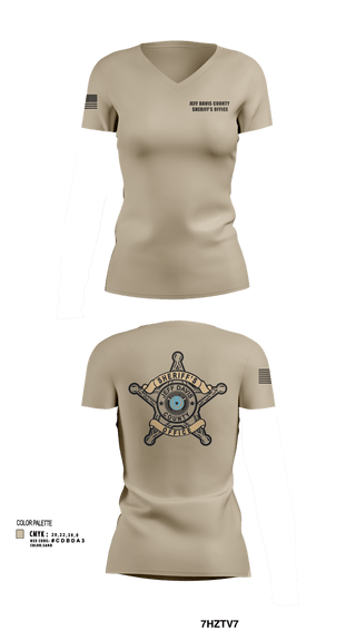 Womens Short Sleeve Vneck Shirt, Jeff Davis County Sheriff’s Office, Police, Teamtime, Team time, sublimation, custom sports apparel, team uniforms, spirit wear, spiritwear, sports uniforms, custom shirts, team store, custom team store, fundraiser sports, apparel fundraiser
