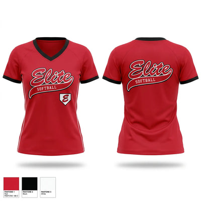 Elite Women's Short Sleeve V-neck Shirt - 1