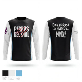 Long Sleeve Performance Shirt, Perros del Mal, Men's Soccer, Teamtime, Team time, sublimation, custom sports apparel, team uniforms, spirit wear, spiritwear, sports uniforms, custom shirts, team store, custom team store, fundraiser sports, apparel fundraiser