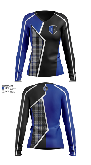 Womens Long Sleeve Vneck Shirt, East Senior High School Band, Spirit Store, Teamtime, Team time, sublimation, custom sports apparel, team uniforms, spirit wear, spiritwear, sports uniforms, custom shirts, team store, custom team store, fundraiser sports, apparel fundraiser