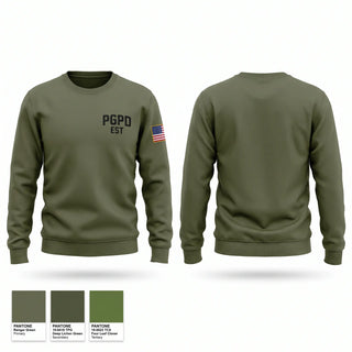 Crew Neck Sweatshirt, PGPD EST, Police, Teamtime, Team time, sublimation, custom sports apparel, team uniforms, spirit wear, spiritwear, sports uniforms, custom shirts, team store, custom team store, fundraiser sports, apparel fundraiser