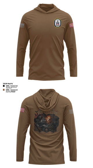 Long Sleeve Hooded Sun Shirt, USS Truxtun DDG 103, Navy, Teamtime, Team time, sublimation, custom sports apparel, team uniforms, spirit wear, spiritwear, sports uniforms, custom shirts, team store, custom team store, fundraiser sports, apparel fundraiser