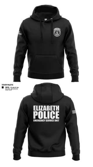 Hoodie, Emergency Service Unit, Police, Teamtime, Team time, sublimation, custom sports apparel, team uniforms, spirit wear, spiritwear, sports uniforms, custom shirts, team store, custom team store, fundraiser sports, apparel fundraiser