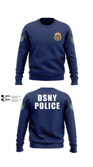 Crew Neck Sweatshirt, DSNY Police, Police, Teamtime, Team time, sublimation, custom sports apparel, team uniforms, spirit wear, spiritwear, sports uniforms, custom shirts, team store, custom team store, fundraiser sports, apparel fundraiser